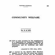 Community Welfare Act 1972